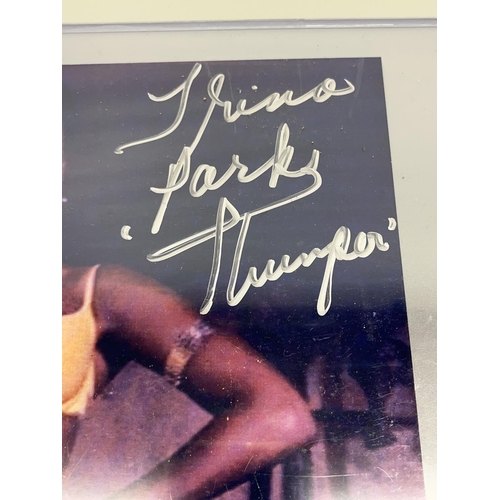 321 - Two pictures from 'Diamonds are Forever' with Trina Parks  'Thumper' signature, both with Certificat... 