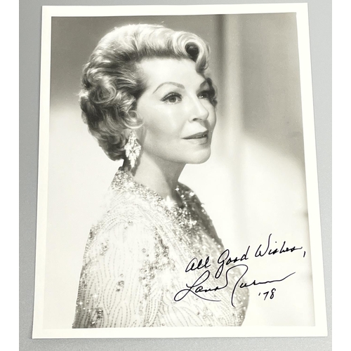 332 - Lana Turner photo, 20.4cm x 25.5cm, with signature, with Certificate of Authenticity from Heroes & L... 