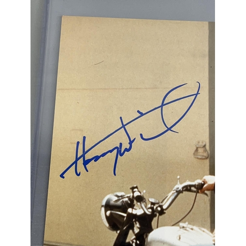 340 - Henry Winkler as 'Fonz' on bike photo, 20cm x 25.5cm,with signature, with Certificate of Authenticit... 