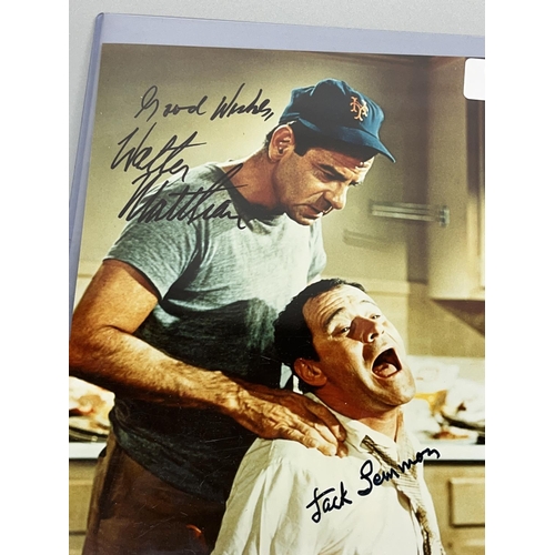 351 - 'The Odd Couple'(1968) photo of Jack Lemmon and Walther Matthau, with signatures and a Jack Lemmon p... 