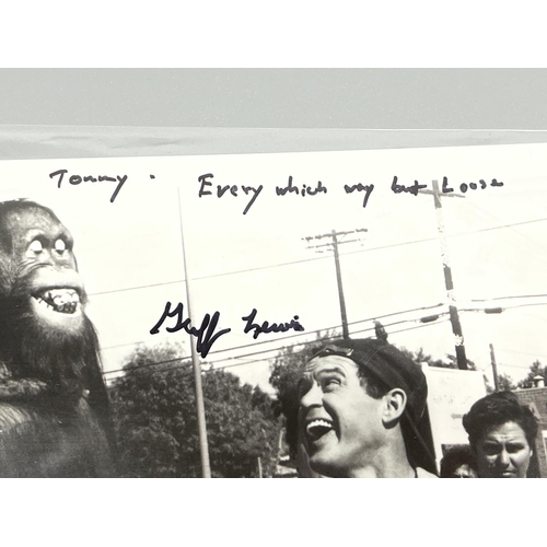 362 - 'Any Which Way You Can' (1980) photo with Geoffrey Lewis signature, written in black ink 'Tommy Ever... 