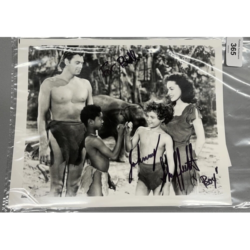 365 - Johnny Sheffield Tarzan photo, with signature written in black ink 'For Bell Johnny Sheffield 'Boy' ... 