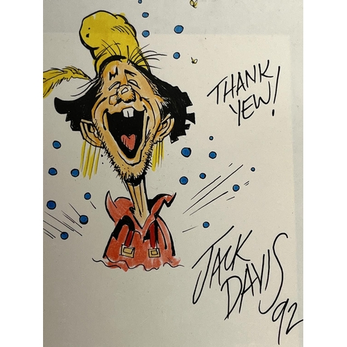 390 - Jack Davis 1992 'Thank Yew!' original artwork, with signature, 20.9cm x 28cm, with Certificate of Au... 