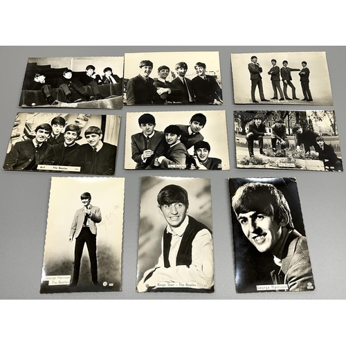 466 - Collection of Beatles black and white photo postcards (9)