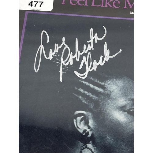 477 - Feel Like Makin' Love music and lyrics paperback front cover , with Roberta Flack signature, 21.4cm ... 