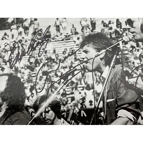 479 - Crosby, Stills and Nash photo, with signatures, 25.4cm x 20.2cm, with Certificate of Authenticity fr... 