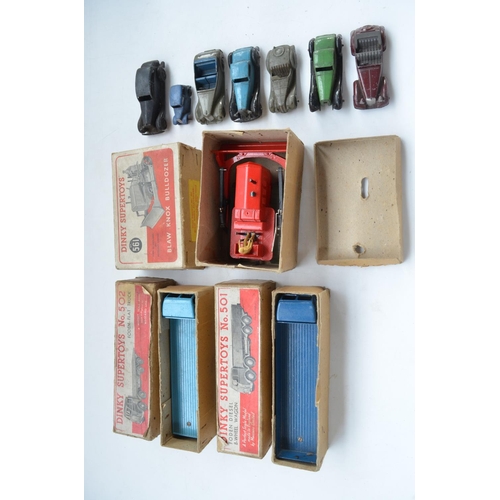 107 - Collection of vintage Dinky vehicles to include Supertoys 501 Foden Diesel 8-wheel wagon, 502 Foden ... 