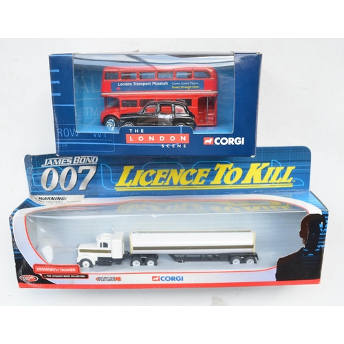 114 - Collection of Corgi diecast model vehicles to include 5 x Texaco Company vehicles, 007 Kenworth Tank... 