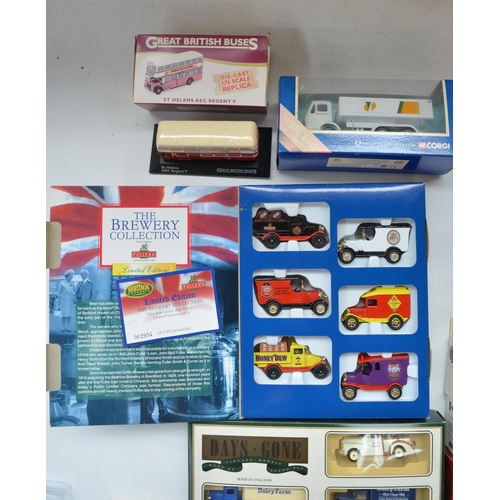 115 - Collection of boxed diecast model vehicles, various scales and manufacturers to include Corgi, Dinky... 