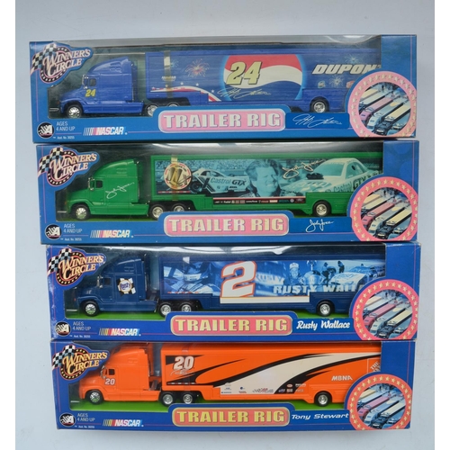 116 - Collection of diecast truck models, mostly 1/64 scale to include Corgi Eddie Stobart, Geodis Cavewoo... 