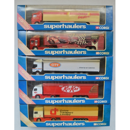 117 - Thirteen boxed 1/64 scale Corgi Superhauler models, all appear in excellent/near mint condition, som... 