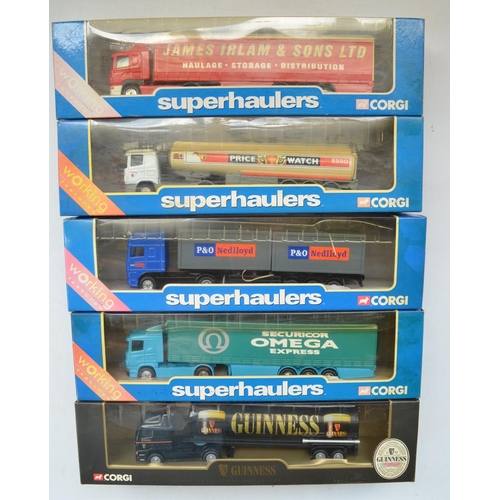 117 - Thirteen boxed 1/64 scale Corgi Superhauler models, all appear in excellent/near mint condition, som... 