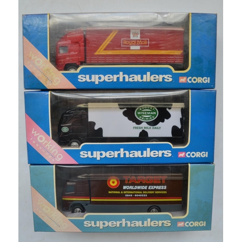 117 - Thirteen boxed 1/64 scale Corgi Superhauler models, all appear in excellent/near mint condition, som... 