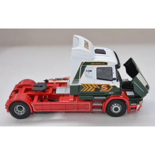 129 - Boxed Corgi 1/50 scale diecast Scania @ Stobart 3 truck set CC99155, limited edition (3038/3500) wit... 