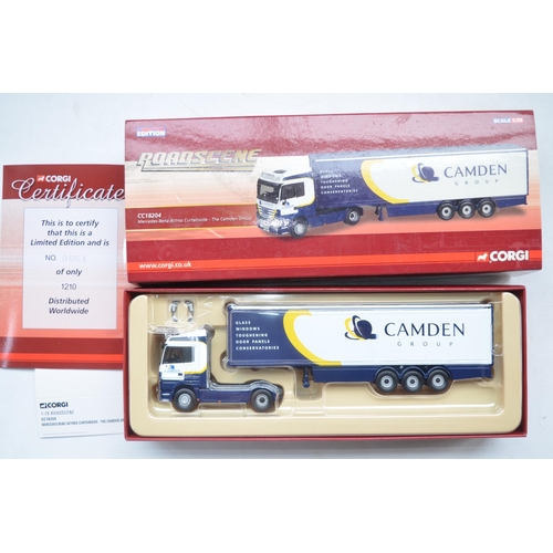 133 - Collection of diecast truck and bus models, mostly 1/76 scale to include Corgi CC18204 Mercedes Benz... 