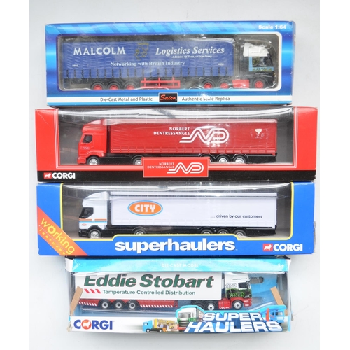 133 - Collection of diecast truck and bus models, mostly 1/76 scale to include Corgi CC18204 Mercedes Benz... 