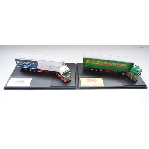 136 - Six 1/76 scale diecast truck and trailer models from Oxford Diecast to include Special Edition Eddie... 