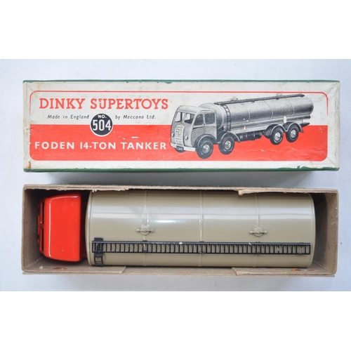 143 - Vintage Dinky Supertoys No504, Foden 14-Ton Tanker with original box in excellent condition for age,... 