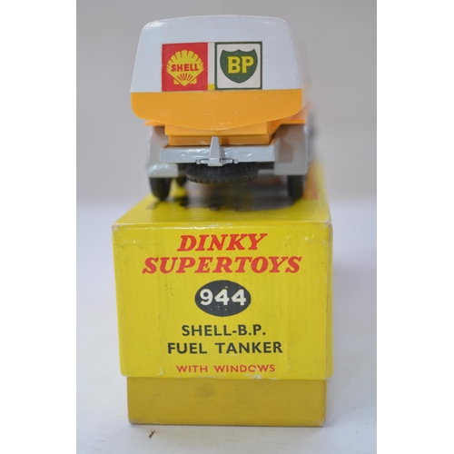 145 - Vintage Dinky Supertoys No 944, Shell-BP Fuel Tanker with original box in excellent/near mint condit... 