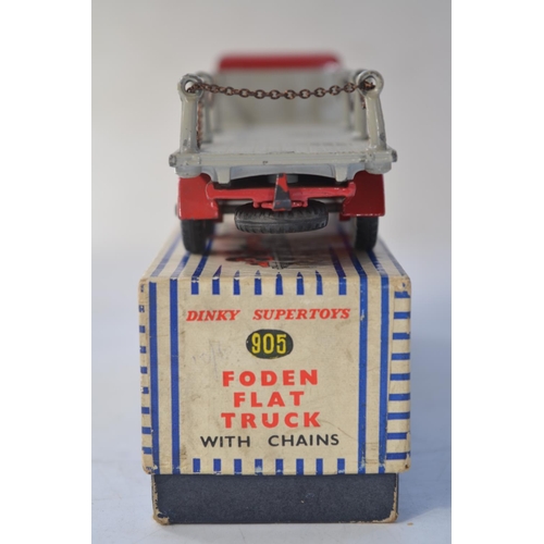 150 - Vintage Dinky Supertoys No905, Foden Flat Truck with original box in good condition for age, some mi... 