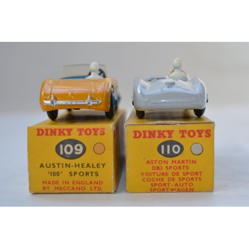 151 - Two vintage Dinky Toys racing cars, Austin Healey 