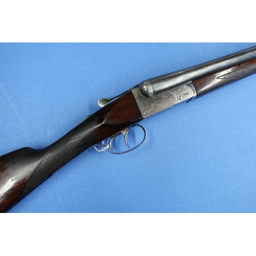 792 - AYA 12 bore side by side double trigger ejector shotgun with 27 3/4 inch barrels and 14 3/4 inch str... 