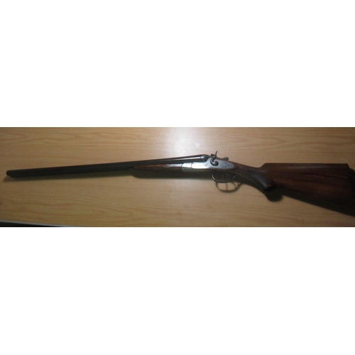 802 - Breda 12 bore, side by side hammer gun, with 27 1/2 inch barrels, 40 1/4 inch pistol grip stock, Ser... 