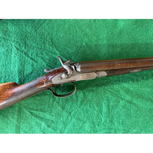 803 - John Manton & Son 14 bore converted from percussion shotgun from circa 1845. It was converted to cen... 