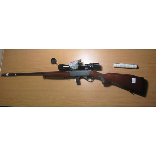 844 - Anschutz .22 semi auto rifle, fitted with sound moderator and 2x mags, Nikko Stirling gold crown 3-9... 