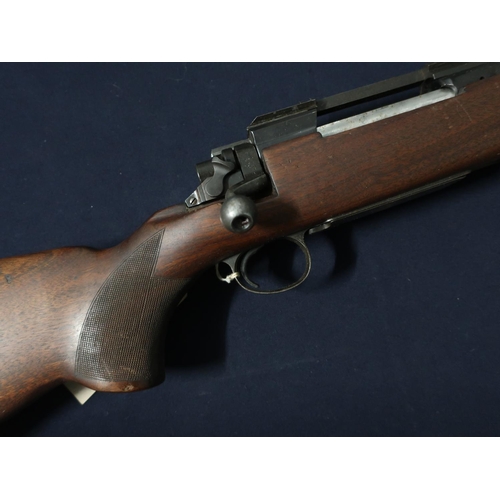 847 - Enfield P14 action border barrel bishop stock .300 WINMG bolt action target type rifle, serial no. 1... 