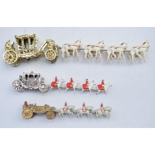 190 - Collection of Royal Coach models to include cast Johillco and another vintage tinplate coach stamped... 