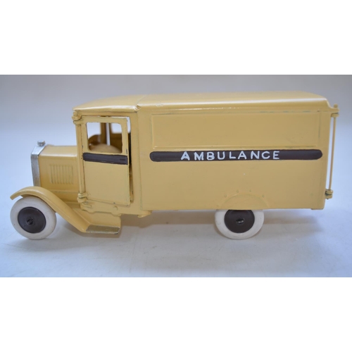 194 - W Britain's Civilian Ambulance, possible re-paint of the Army Ambulance, with stretcher, patient and... 