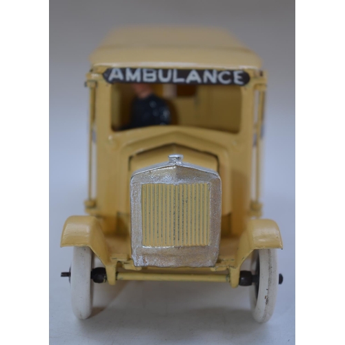 194 - W Britain's Civilian Ambulance, possible re-paint of the Army Ambulance, with stretcher, patient and... 