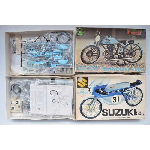 204 - Collection of 1/9 scale Protar motorbike and rider kits to include Suzuki 50cc and Bianchi Freccia C... 