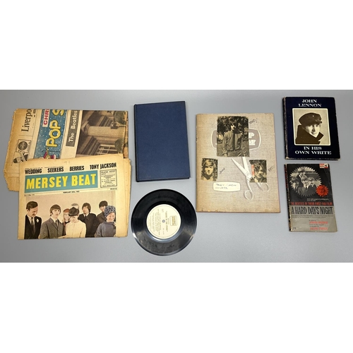 468 - Scrapbook containing ephemera relating to The Escorts, The Beatles, the Kinks, etc. , Liverpool Echo... 