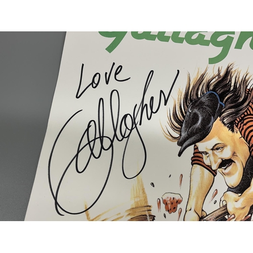 493 - Signed Gallagher March 20th poster, with Certificate of Authenticity from Danny Zeliskos Closet