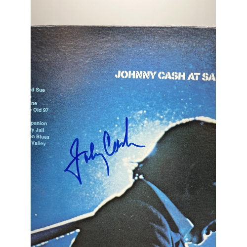 509 - 'Johnny Cash at San Quentin' LP, with signature, with Certificate of Authenticity from Heroes & Lege... 