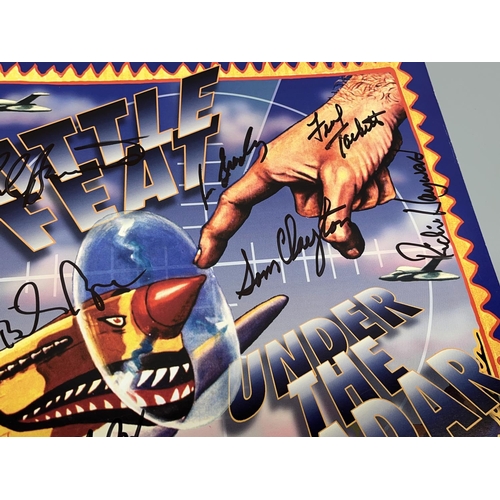 521 - Signed Little Feat 'Under the Radar' double-sided album, signed in person by Little Feat 4/19/98 at ... 