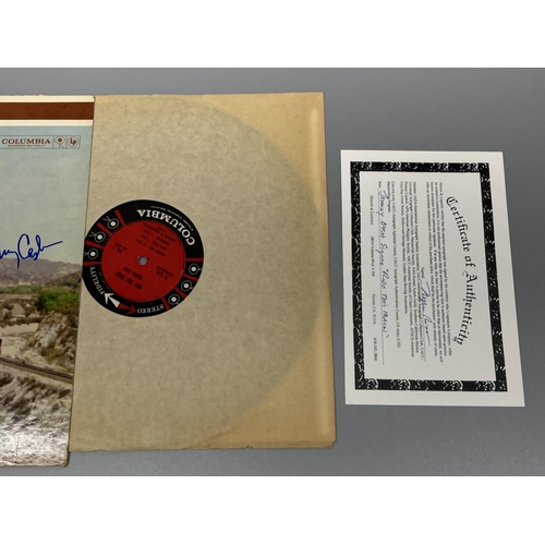 526 - Johnny Cash 'Ride This Train' LP, with Johnny Cash signatures, with Certificate of Authenticity from... 