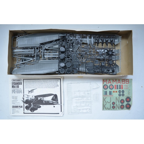 217 - Three unstarted 1/32 plastic model kits to include Matchbox Lysander and Tiger Moth (some parts loos... 