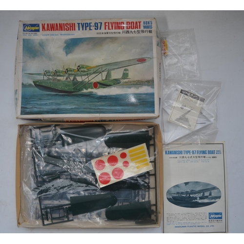 219 - Collection of unstarted 1/72 model kits to include Hasegawa Kawanishi Type 97 Flying Boat, Italeri M... 