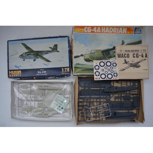 219 - Collection of unstarted 1/72 model kits to include Hasegawa Kawanishi Type 97 Flying Boat, Italeri M... 