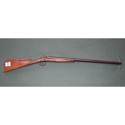 812 - 12B Robinson side by side hammer shotgun with 28