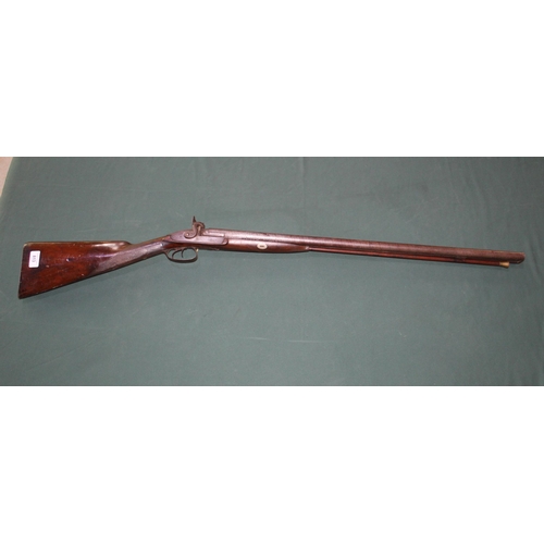 813 - 12B W Roberts muzzle loading side by side shotgun with 30