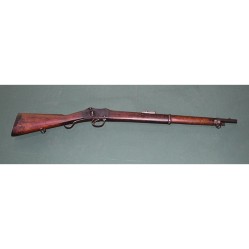 819 - Martini Henry (Steyr 1883) carbine underlever action rifle, obsolete calibre, barrel length 24