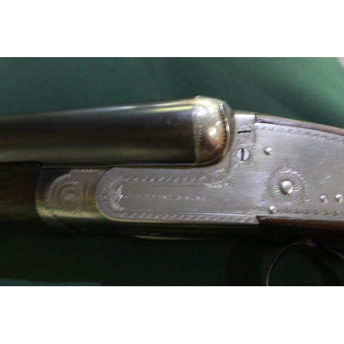 782 - 12B T. Bland & Sons side by side ejector shotgun with 27