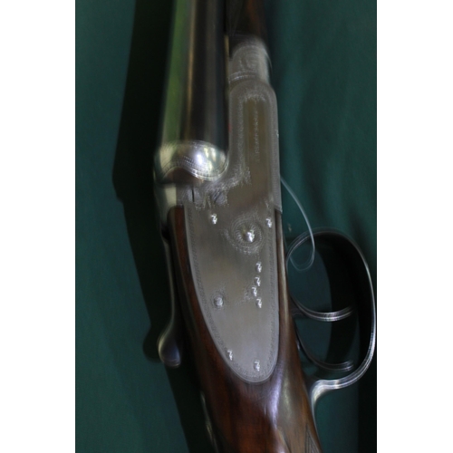 782 - 12B T. Bland & Sons side by side ejector shotgun with 27