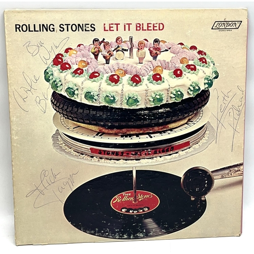 577 - Rolling Stones 'Let It Bleed' LP, with Mick Jagger, Keith Richards, Billy Wyman & 1 other signatures