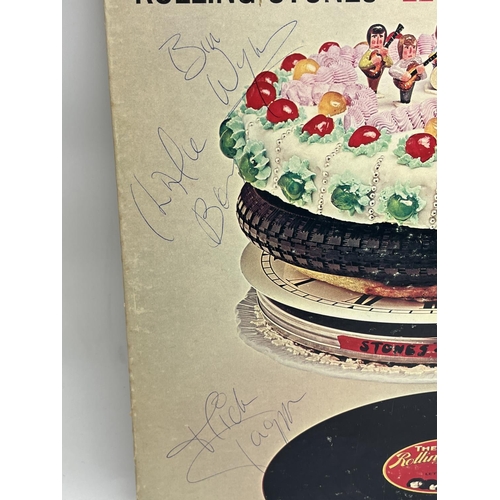 577 - Rolling Stones 'Let It Bleed' LP, with Mick Jagger, Keith Richards, Billy Wyman & 1 other signatures