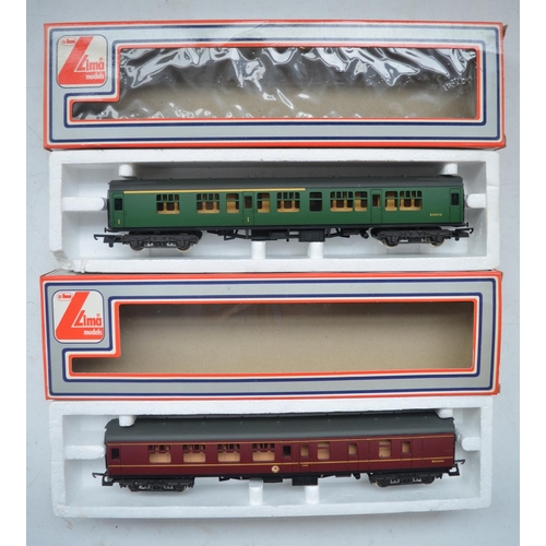 256 - Four Lima OO gauge railway passenger coaches to include 2x corridor coaches. Condition varies from e... 